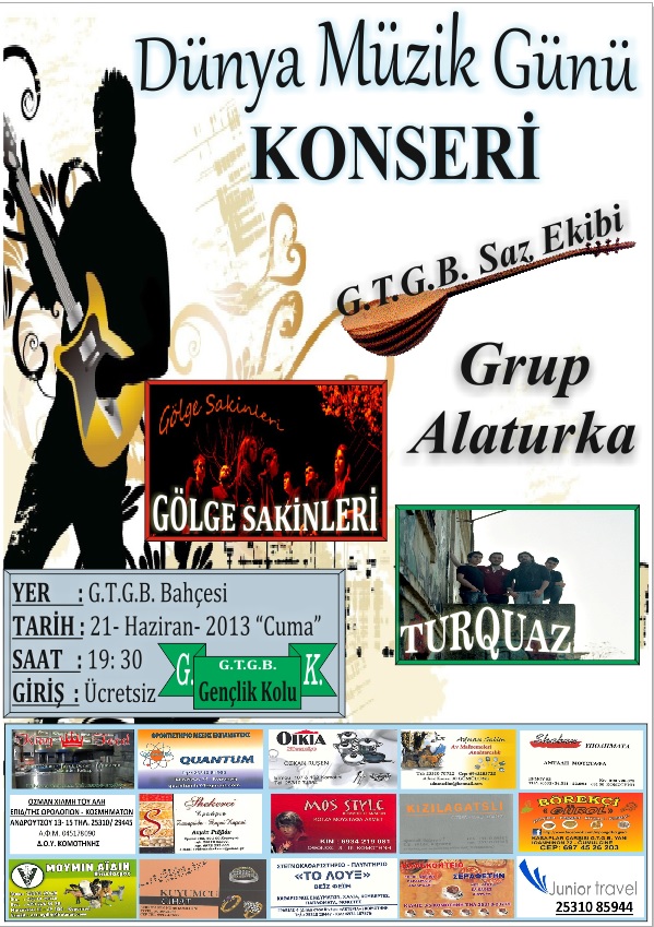 Dünya Müzik Günü GTGB’de konserlerle kutlanacak